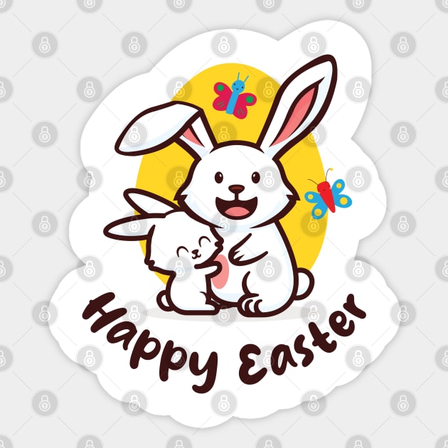 Happy Easter (on light colors) Sticker by Messy Nessie